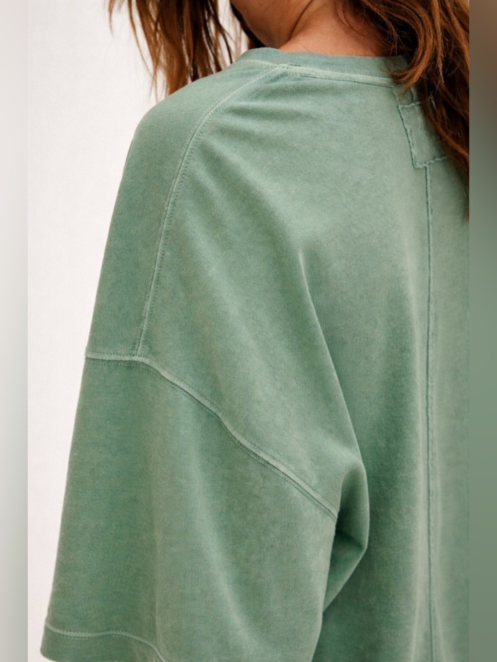 NWOT Free People We The Free Perfect Oversized Tee - Green - XL *IR* - Picture 4 of 10